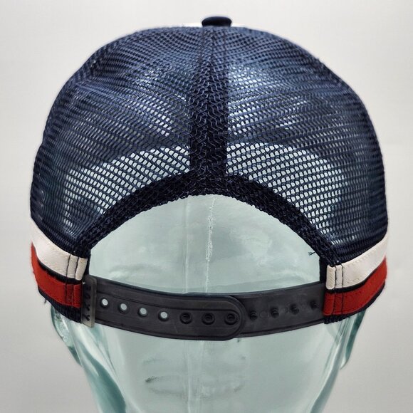 Roxy Patriotic American Stars Stripes Red White Blue Trucker Hat Mesh Snapback - Picture 5 of 13